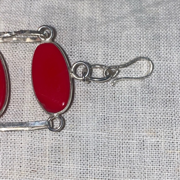 Italian Coral multi-gem handcrafted modern designed bracelet - Picture 7 of 8